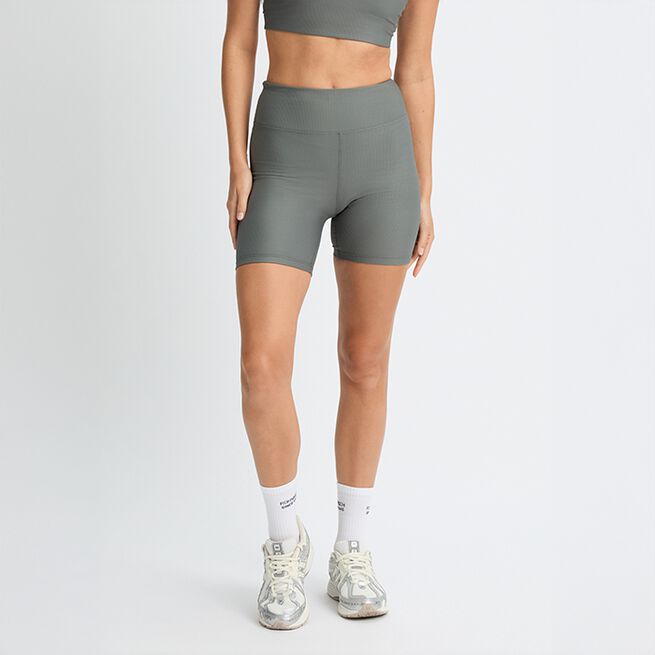 Ribstrikkede Cykelshorts Grøn