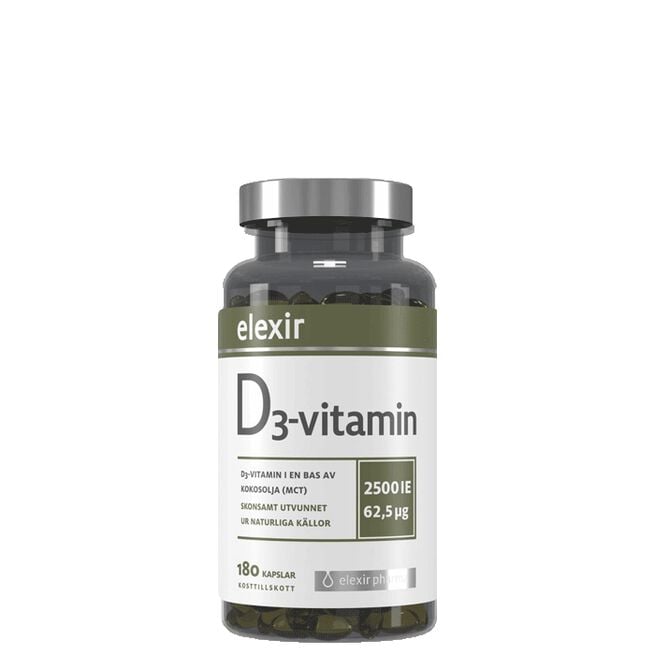 D3-vitamin 2500 IE, 180 kapsler