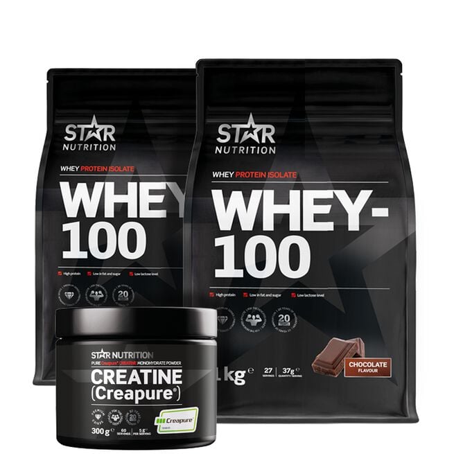 2 x Whey-100 Valleprotein + Creatine Creapure®
