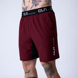 CLN Dino Stretch Shorts, Dark Red, S  Dino Shorts Rød