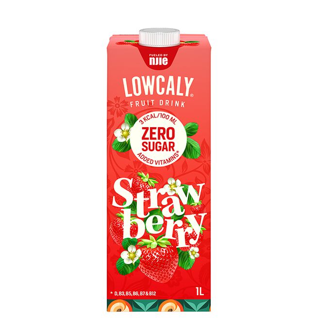 Lowcaly Frugtdrik 1000 ml Strawberry