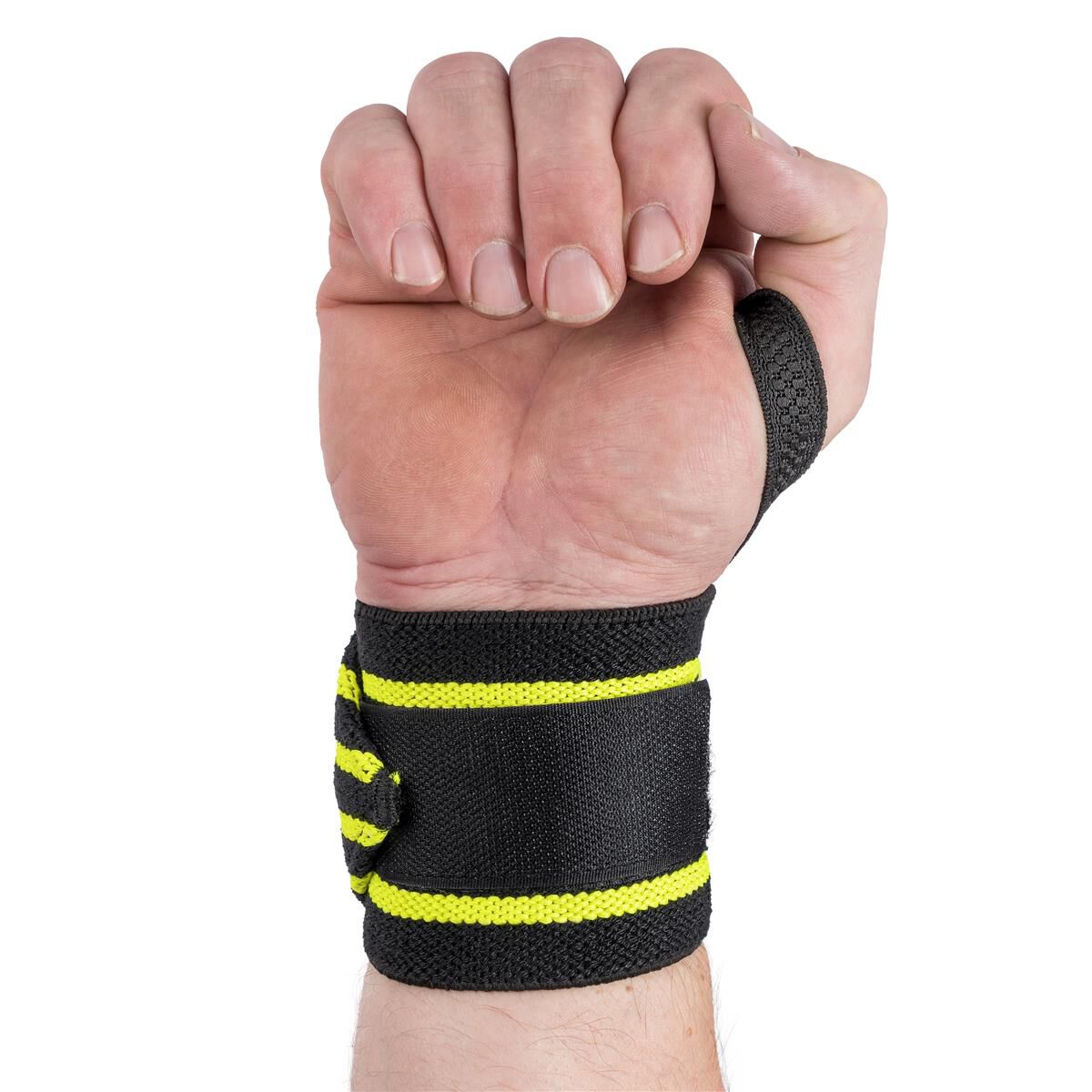 H&aring;ndledsbind 30 cm Sort-gul  