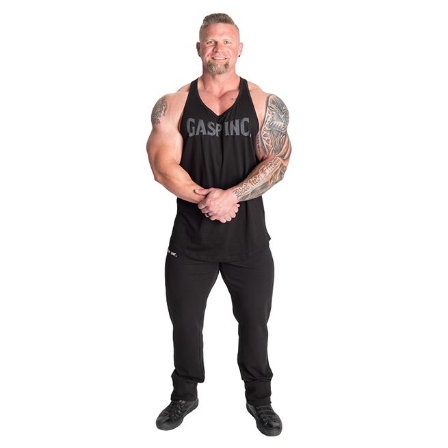 Essential T-Back Top, Sort/Grå