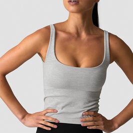 Smooth Seamless 2-in-1 Tank, Light Grey Melange, L  Smooth Seamless 2-i-1 Top Grå