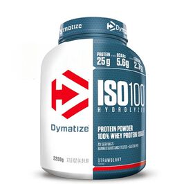 Iso-100, 2,2 kg, Strawberry  Iso-100 Valleproteinisolat 2,2 kg Strawberry