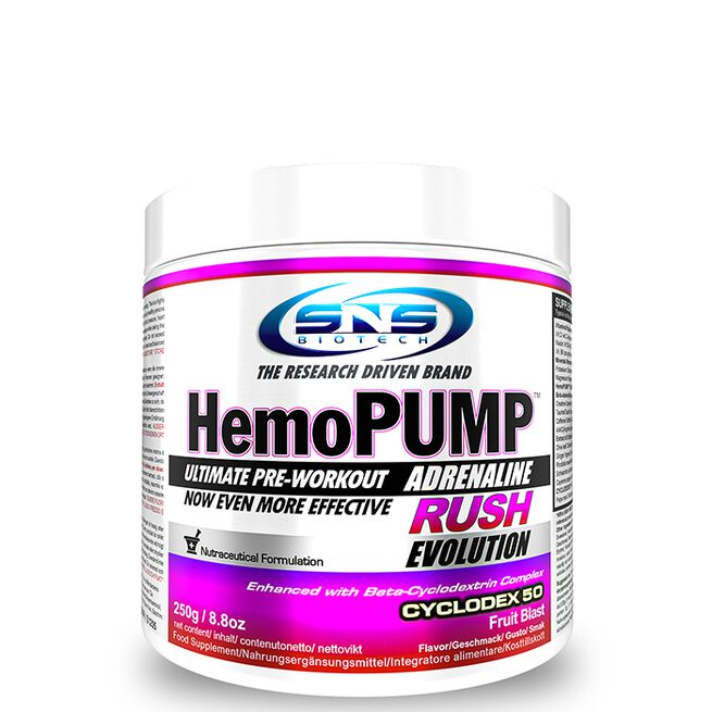HemoPUMP Adrenaline Rush PWO 250 g Fruit Blast