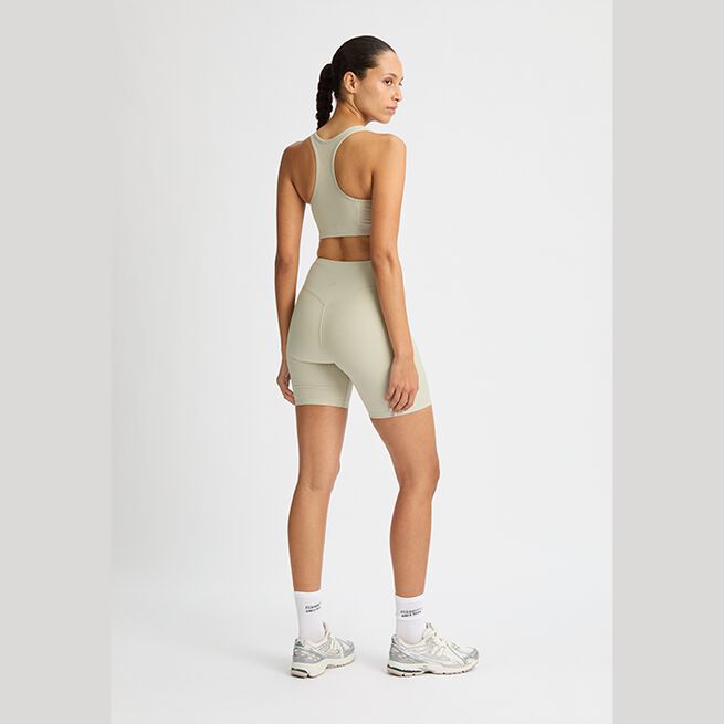 Ribstrikkede Cykelshorts Beige