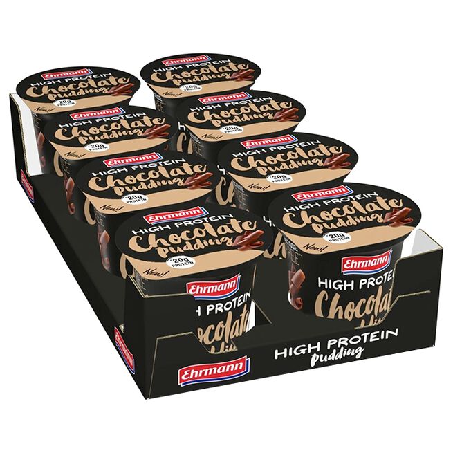 8 x Ehrmann Protein Pudding, 200 g Chocolate