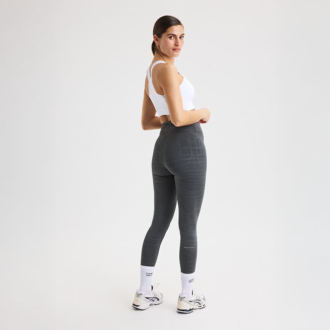Logo Effect Emboss Tights Grå