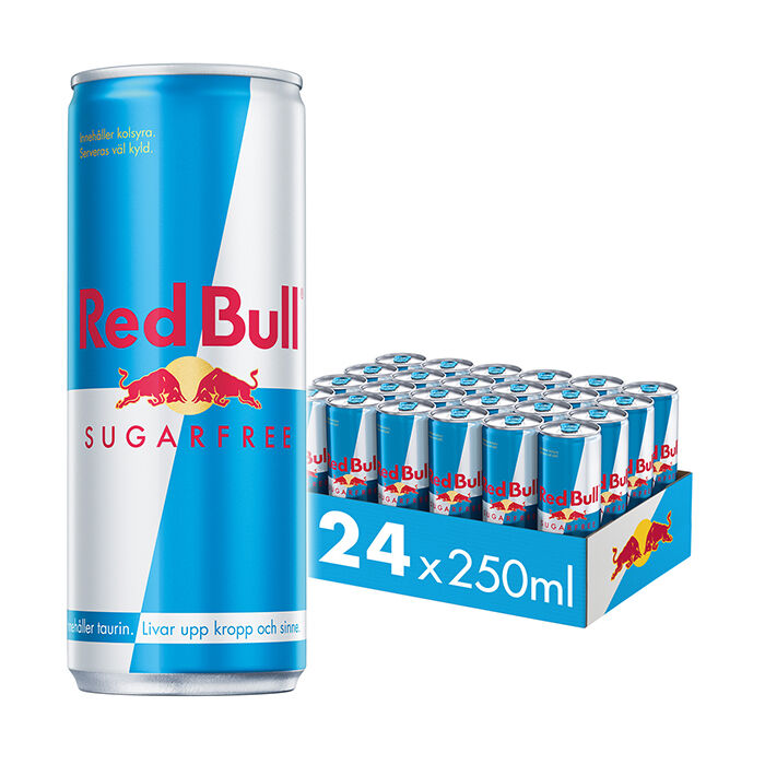 24 x Red Bull Energidrik 250 ml Sukkerfri