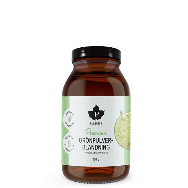Premium Grønpulverblanding + mælkesyrebakterier 120 g