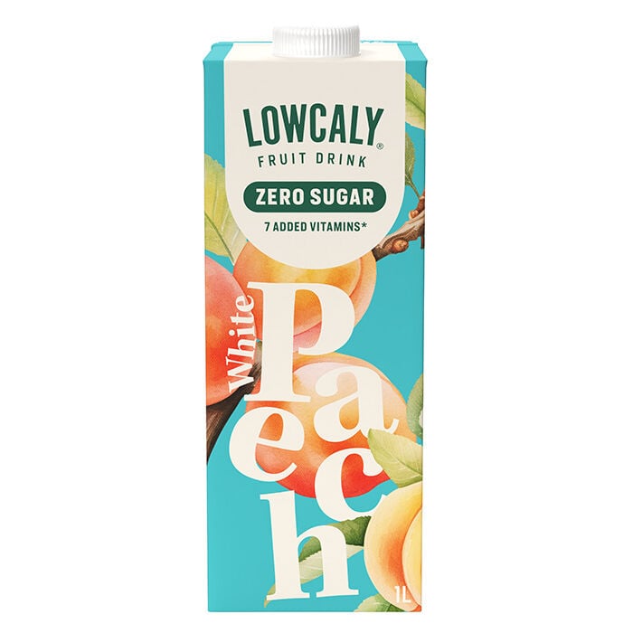 Lowcaly Frugtdrik 1000 ml white_peach