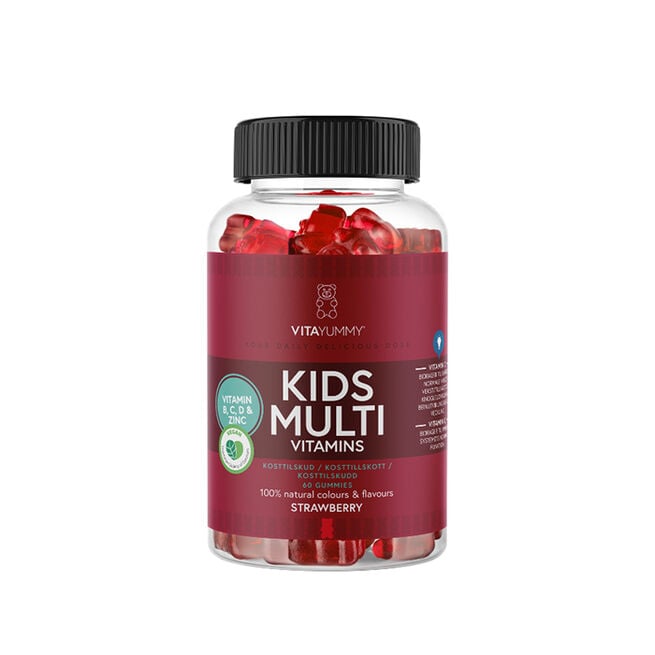 Multivitamin Kids 60 Gummies Strawberry Jordgubb