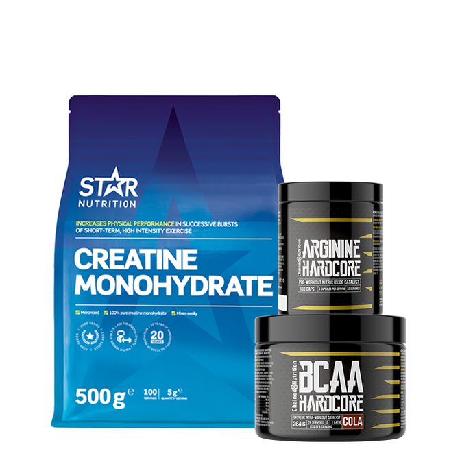 Ydeevnepakke: Kreatin + BCAA + Arginin