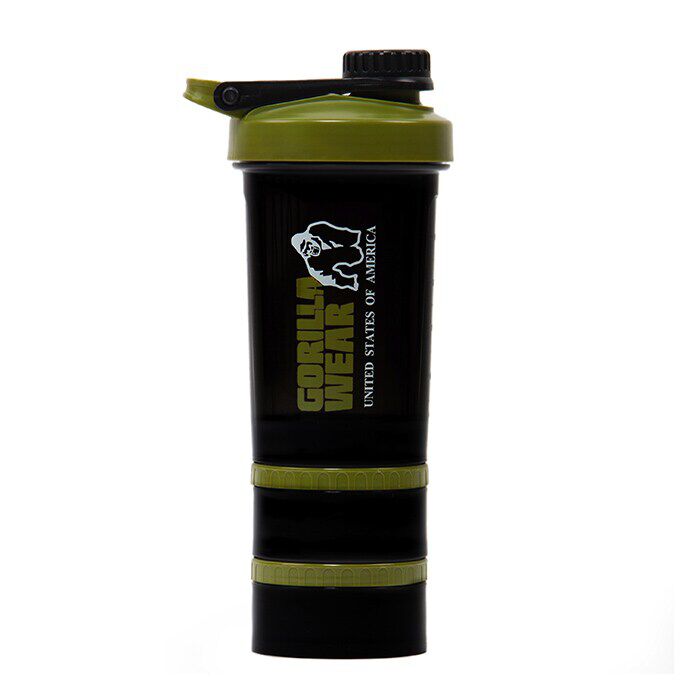 Shaker 2 Go Sort/Gr&oslash;n 500 ml + 130 ml x 2