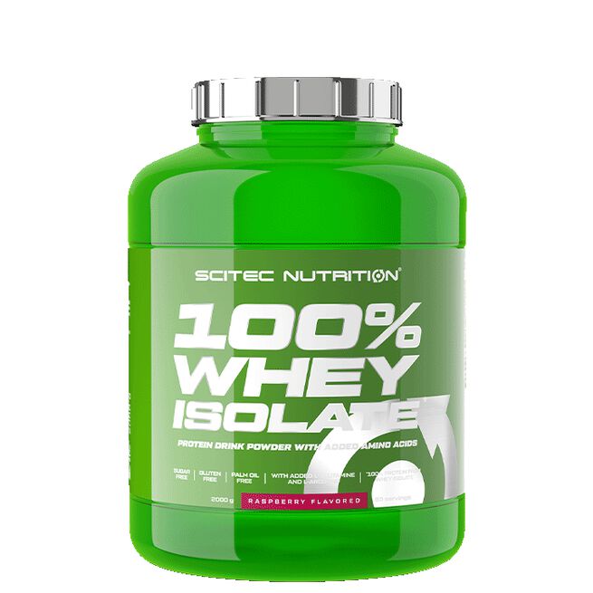 100% Whey Isolate Valleproteinisolat 2000 g Raspberry