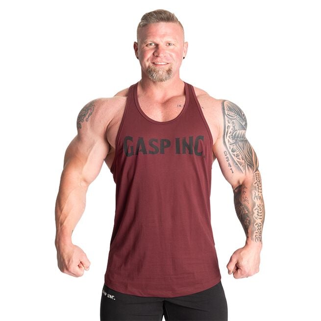 Essential T-Back Top Mørkerød