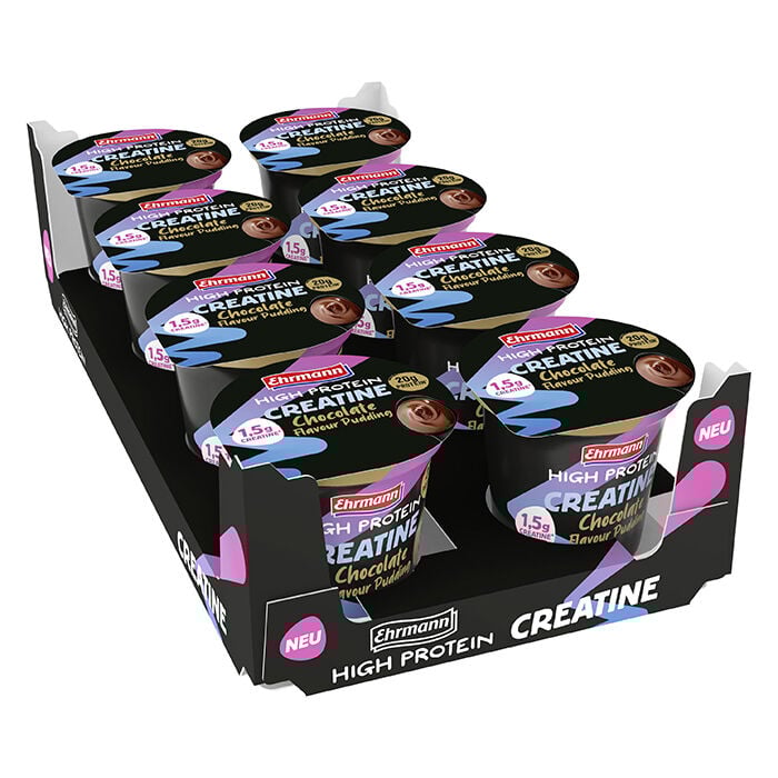 8 x Ehrmann High Protein Creatine Pudding 230g Chocolate