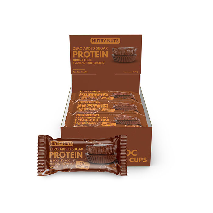 L&aring;da Nutry Nuts Protein Peanut Butter Cups 42 g Double Choc Hazelnut