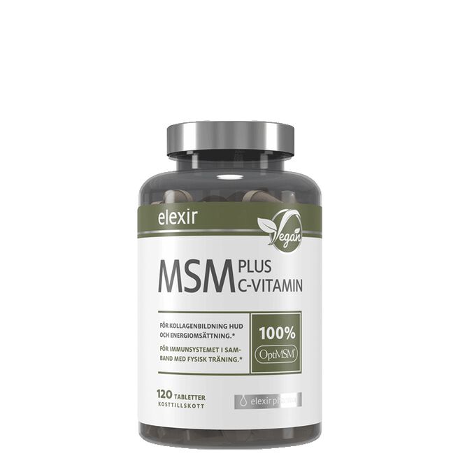 Elexir Pharma MSM + C Vitamin, 120 tabletter
