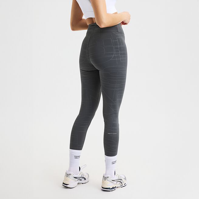 Logo Effect Emboss Tights Grå