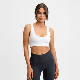 Seamless Deep V Bra, White, XS  Sport-BH Hvid