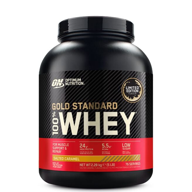 100% Whey Gold Standard Valleprotein 2273 g Salted Caramel - NEW