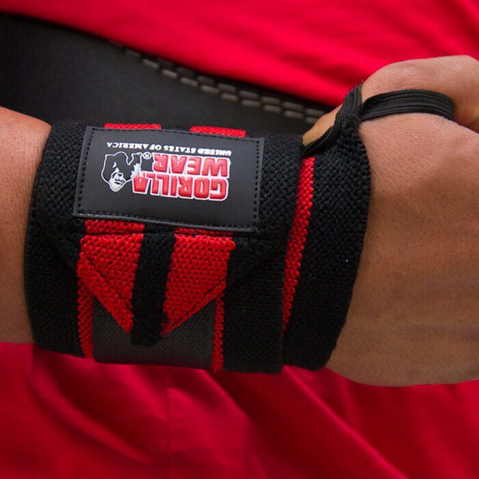 Wrist Wraps Pro Sort/R&oslash;d
