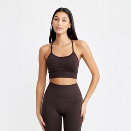Signature Seamless Bra, Dark Brown, XS  Sport-BH Mørkebrun