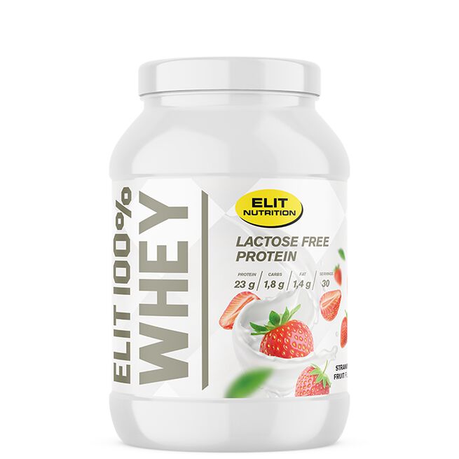 ELIT 100% Valle Laktosefrit Proteinpulver 900 g Strawberry Fruit