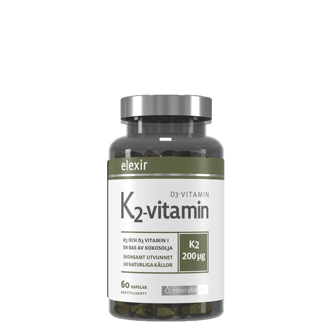 Vitamin K2+D3 200 mcg 60 kapsler
