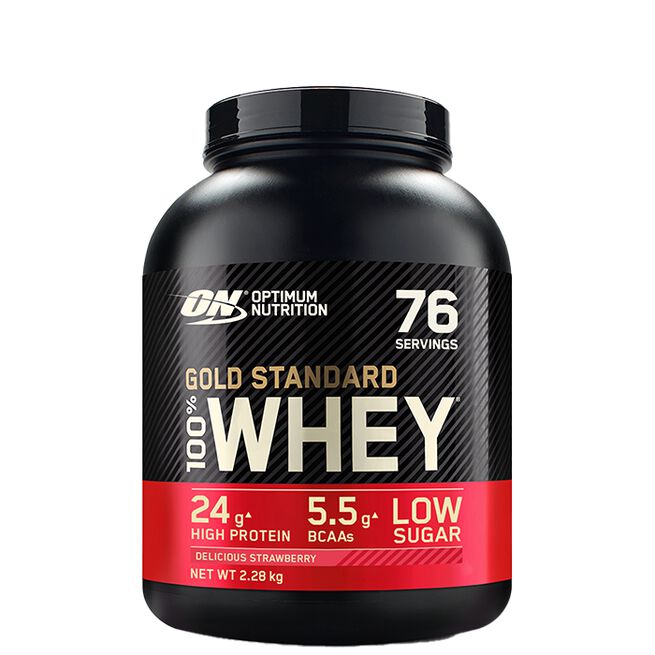 100% Whey Gold Standard Valleprotein 2273 g Delicious Strawberry
