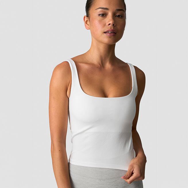 Smooth Seamless 2-i-1 Top Hvid