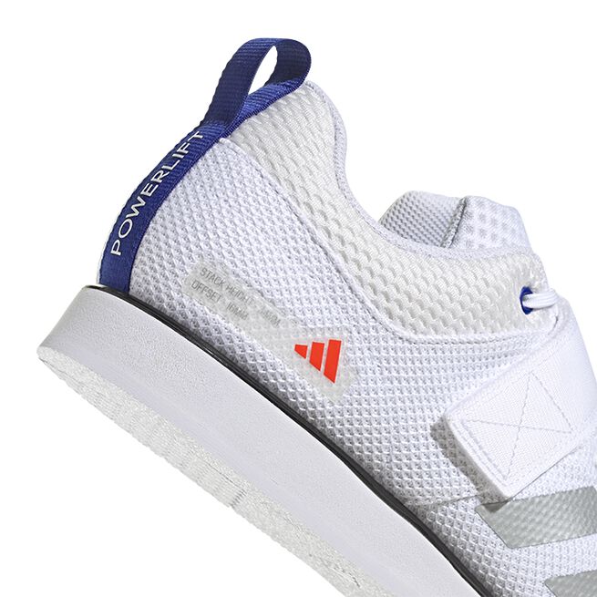 Powerlift 5 Sko Hvid Sølv