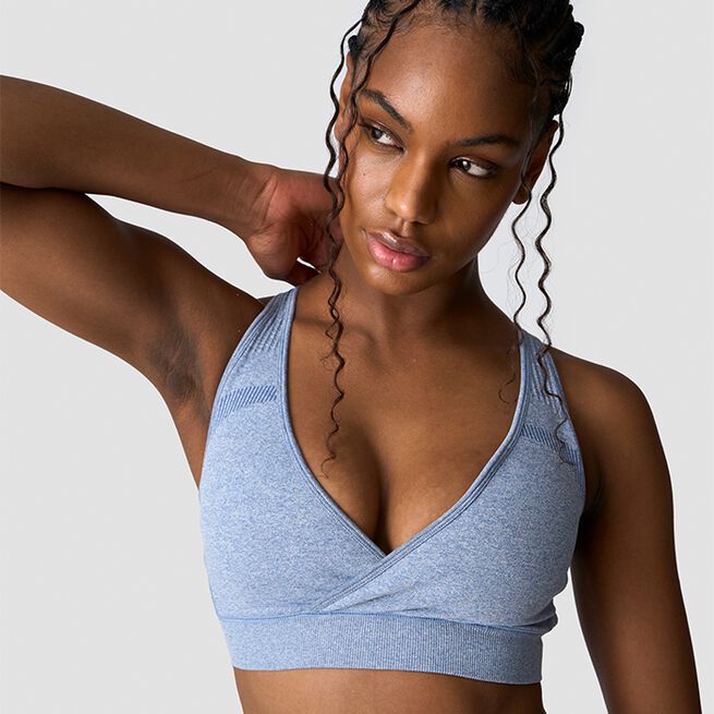 Soft Seamless Justerbar Sports-BH Blå