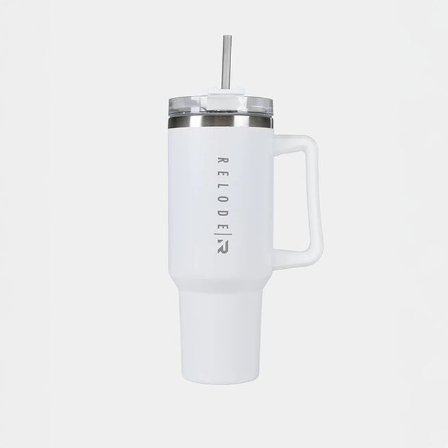 Clean Tumbler Vandflaske Rustfrit Stål 1200 ml Hvid