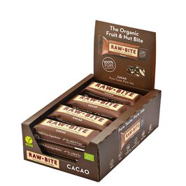 12 x Organic fruit & nut cacao 50 g  12 x Frugt & Nødde bar 50 g Choklad