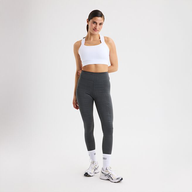 Logo Effect Emboss Tights Grå