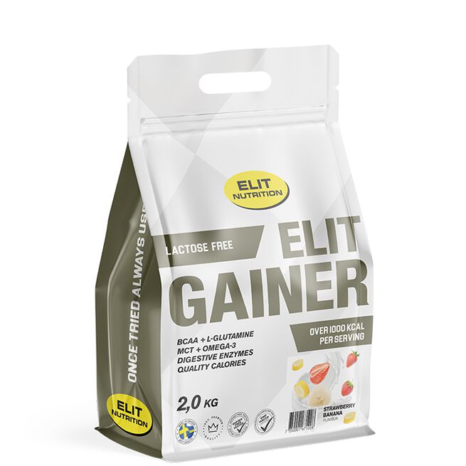 ELIT Gainer Laktosefri 2 kg Strawberry Banana