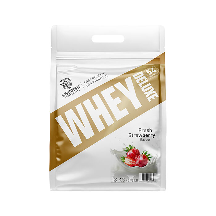 Whey Deluxe Valleprotein 1800 g Fresh Strawberry