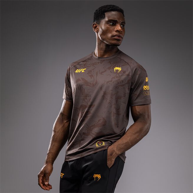 UFC Fusion by Venum Fight Week Men's Dry-Tech T-Shirt Earthen Brown