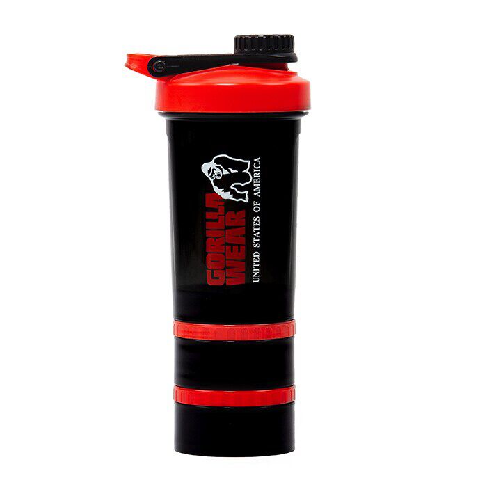 Shaker 2 Go Sort/R&oslash;d 500 ml + 130 ml x 2