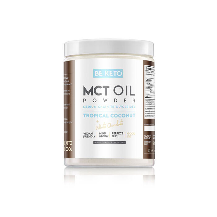 KETO MCT Oil Powder 300 g Kokos & Hvid Chokolade coconut_white_chocolate