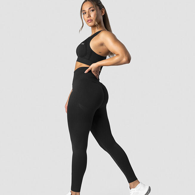 Scrunch Seamless Tights, Black