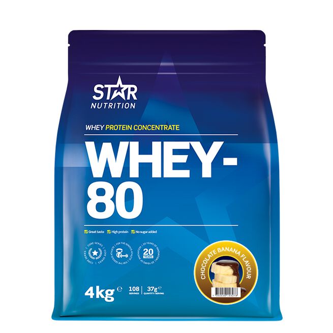 Whey-80, 4 kg Chokladbanan