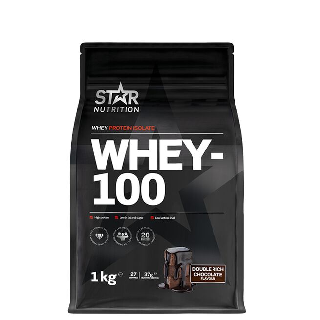 Whey-100 Valleprotein 1 kg Double rich chocolate