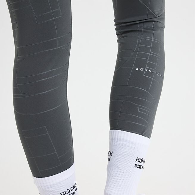 Logo Effect Emboss Tights Grå