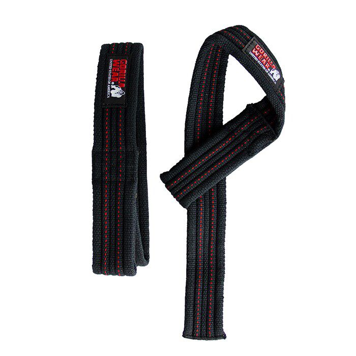 Hardcore Lifting Straps Sort/R&oslash;d