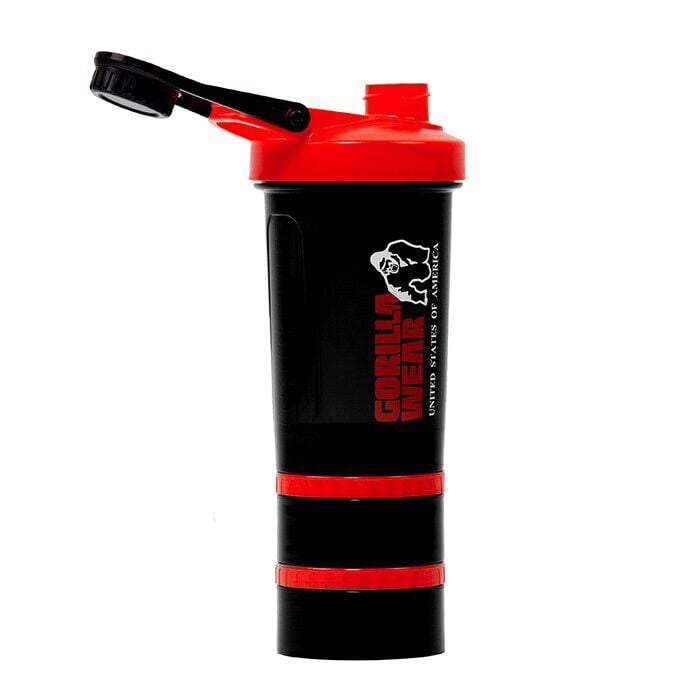 Shaker 2 Go Sort/R&oslash;d 500 ml + 130 ml x 2