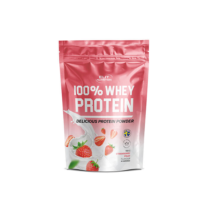 ELITE 100% Whey Protein 900 g (6 smagsvarianter) Strawberry